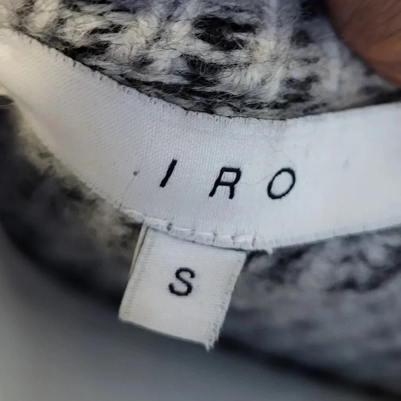 IRO Wool Ribbed Chunky Knit Heather Gray Cutout Magic Sweater(S) - Picture 9 of 11